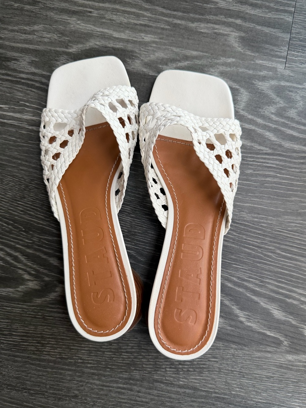 Staud Simone Crochet 35MM Leather Sandals